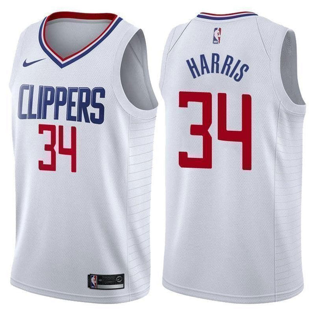 Los Angeles Clippers #34 Tobias Harris Association White Swingman Jersey