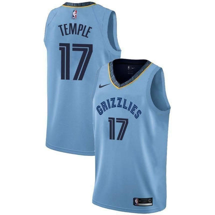 Memphis Grizzlies #17 Garrett Temple Statement Blue Swingman Jersey