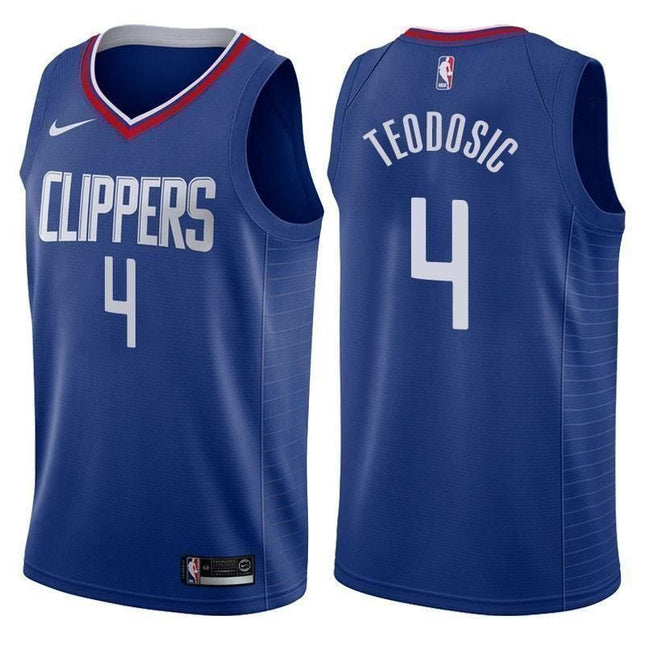 Los Angeles Clippers #4 Milos Teodosic Icon Blue Swingman Jersey