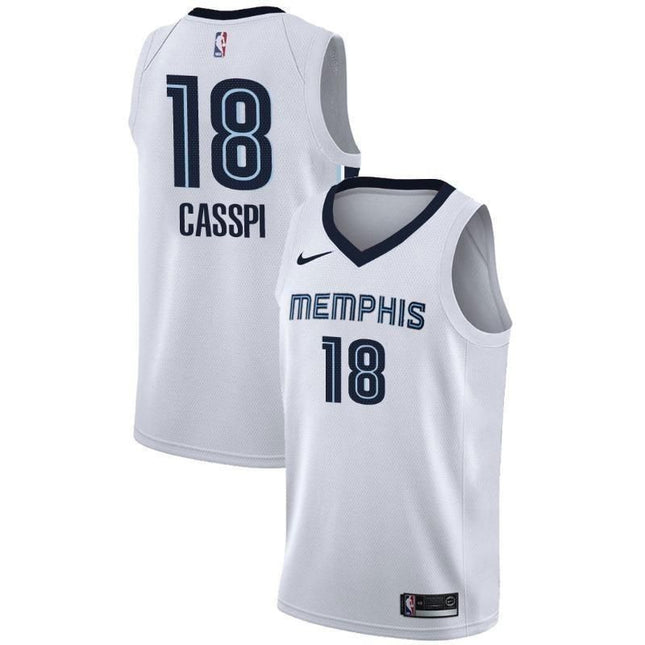 Memphis Grizzlies #18 Omri Casspi Association White Swingman Jersey