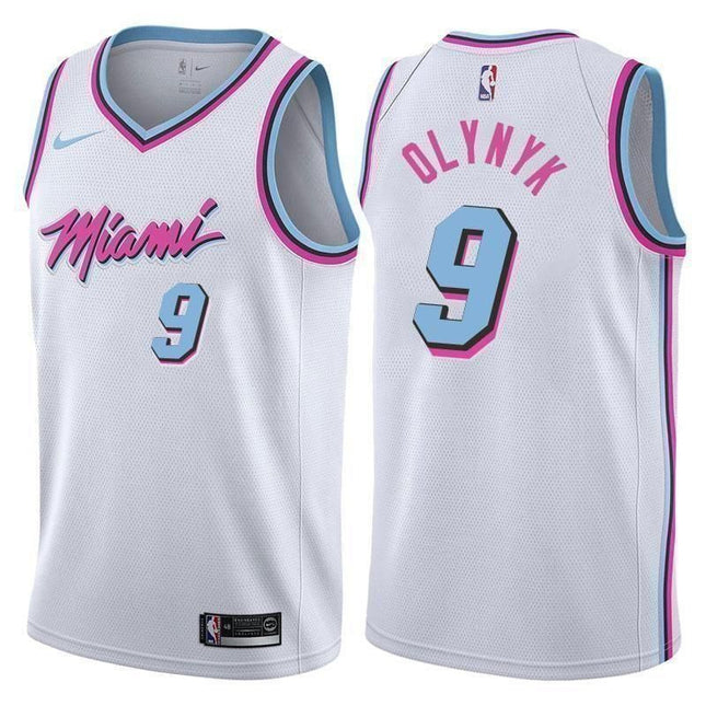 Miami Heat #9 Kelly Olynyk City Edition White Swingman Jersey