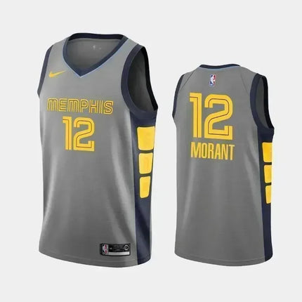 Memphis Grizzlies #12 Ja Morant City Gray Swingman Jersey