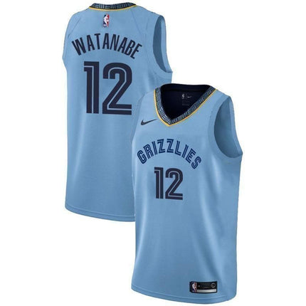 Memphis Grizzlies #12 Yuta Watanabe Statement Blue Swingman Jersey