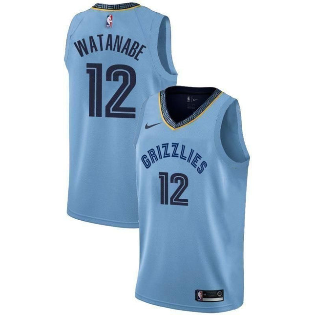 Memphis Grizzlies #12 Yuta Watanabe Statement Blue Swingman Jersey