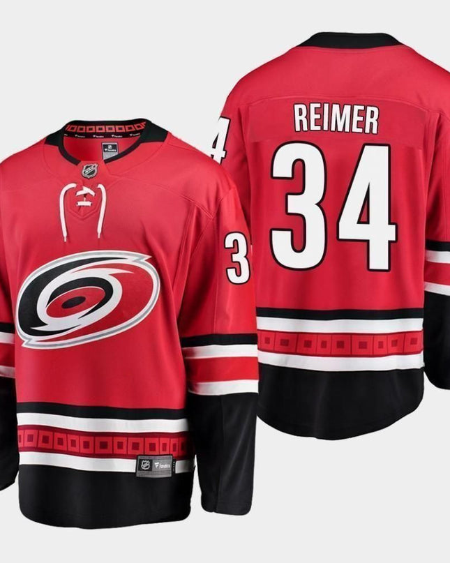 James Reimer Carolina Hurricanes Red Player Swingman Jersey