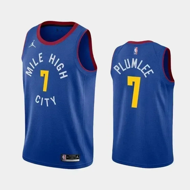 Mason Plumlee Denver Nuggets 2020-21 Statement Blue Swingman Jersey