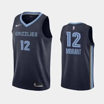 Memphis Grizzlies #12 Ja Morant Icon Navy Swingman Jersey
