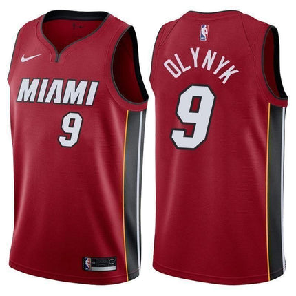 Miami Heat #9 Kelly Olynyk Statement Red Swingman Jersey