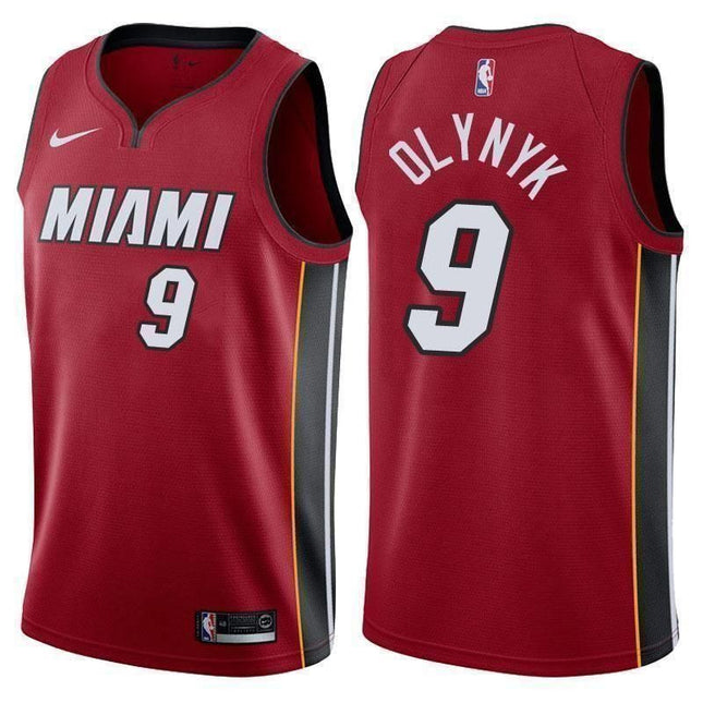Miami Heat #9 Kelly Olynyk Statement Red Swingman Jersey