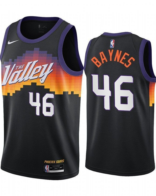 Aaron Baynes Phoenix Suns 2020-21 City Black Swingman Jersey
