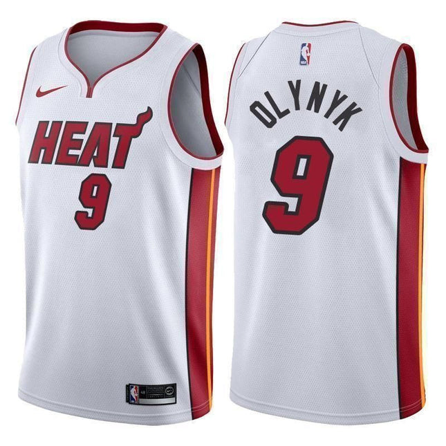 Miami Heat #9 Kelly Olynyk Association White Swingman Jersey