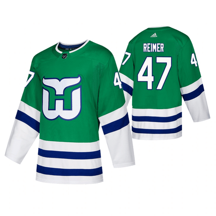 James Reimer Carolina Hurricanes Whalers Throwback Green Player Swingman Jersey