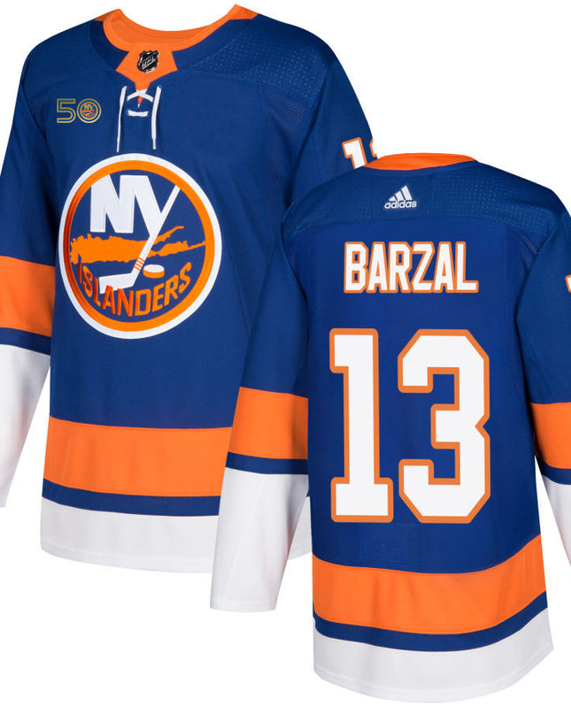Mathew Barzal New York Islanders 50th Anniversary Royal Player Swingman Jersey