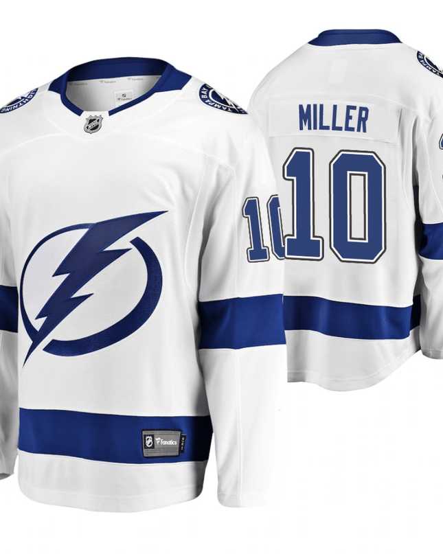 J.T. Miller Tampa Bay Lightning Away White Player Swingman Jersey