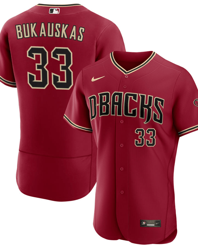 J.B. Bukauskas Arizona Diamondbacks Alternate Crimson Baseball Player Jersey