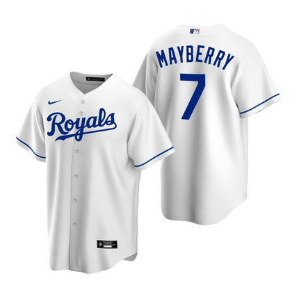 Mayberry Sr. Kansas City Royals Home White Baseball Player Jersey