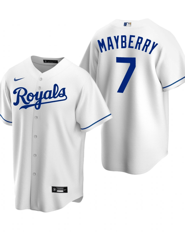 Mayberry Sr. Kansas City Royals Home White Baseball Player Jersey