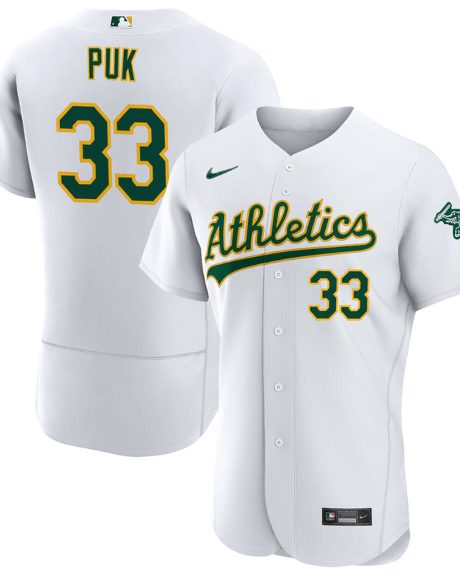 A.J. Puk Oakland Athletics Home White Baseball Player Jersey