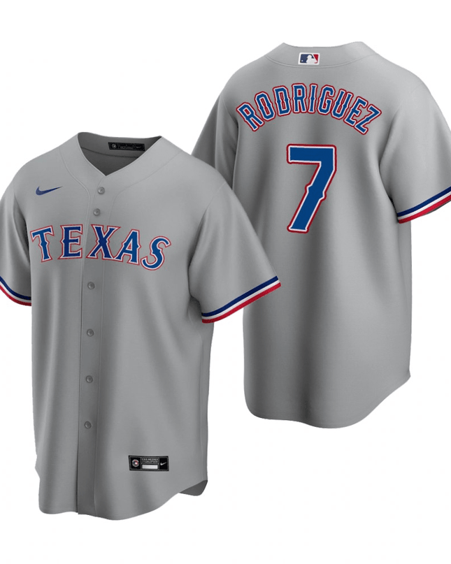 Ivan Rodriguez Texas Rangers Road Gray Baseball Player Jersey