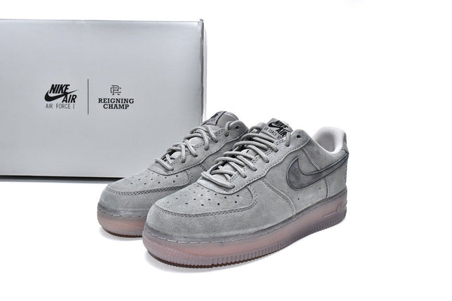 Men's Reigning Champ x Air Force 1 Low Suede Light Grey Shoes