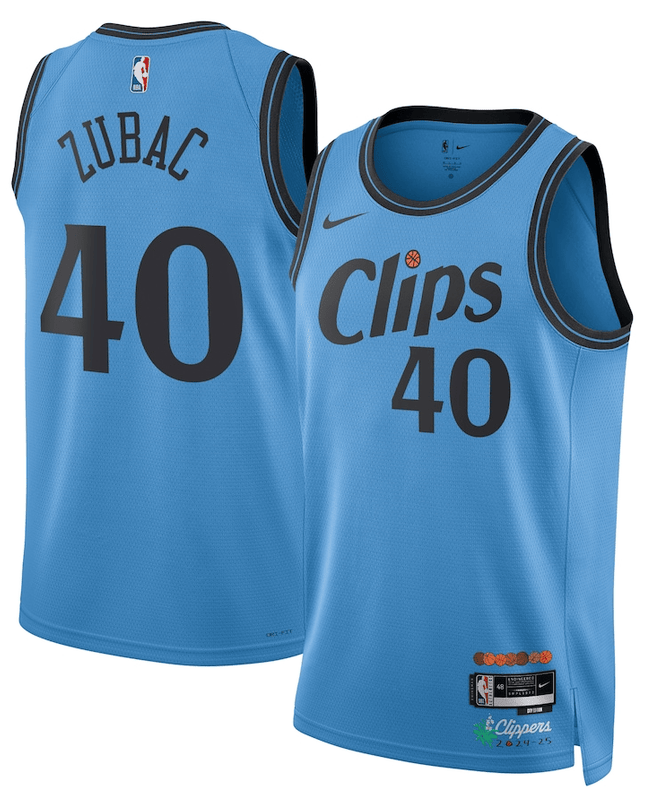 Ivica Zubac LA Clippers 2024-2025 City Edition Swingman Blue Jersey