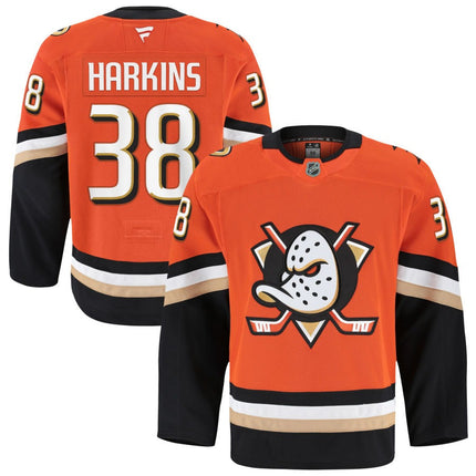 Jansen Harkins Anaheim Ducks 2025 Home Jersey - Orange