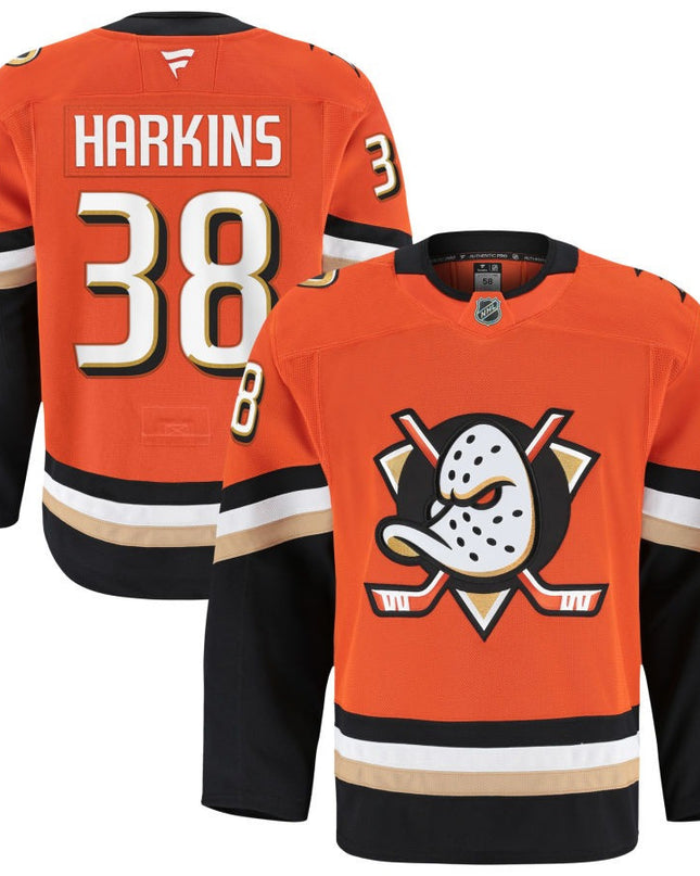 Jansen Harkins Anaheim Ducks 2025 Home Jersey - Orange