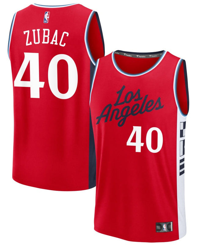 Ivica Zubac LA Clippers 2025 Statement Edition Fast Break Jersey - Red