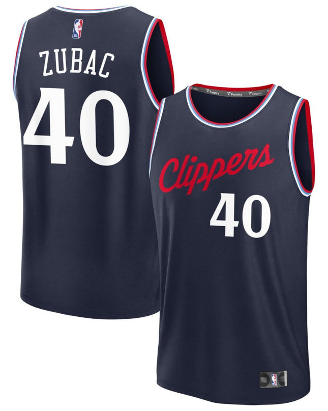 Ivica Zubac LA Clippers 2025 Icon Edition Fast Break Jersey - Navy