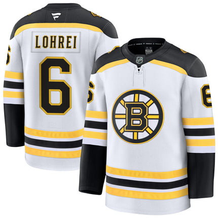 Mason Lohrei Boston Bruins 2025 Away Jersey - White
