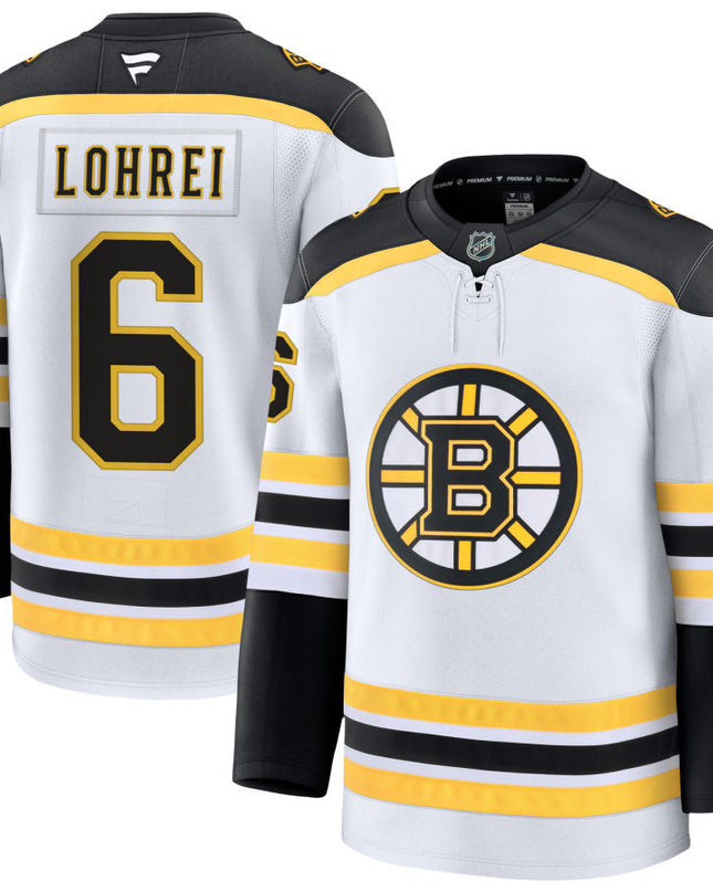 Mason Lohrei Boston Bruins 2025 Away Jersey - White