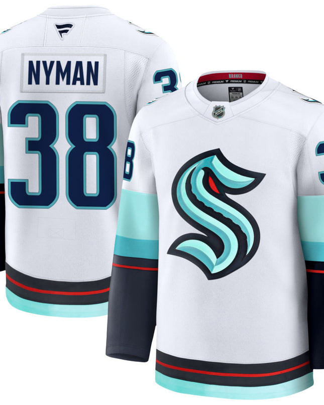Jani Nyman Seattle Kraken 2025 Away Premium Jersey - White