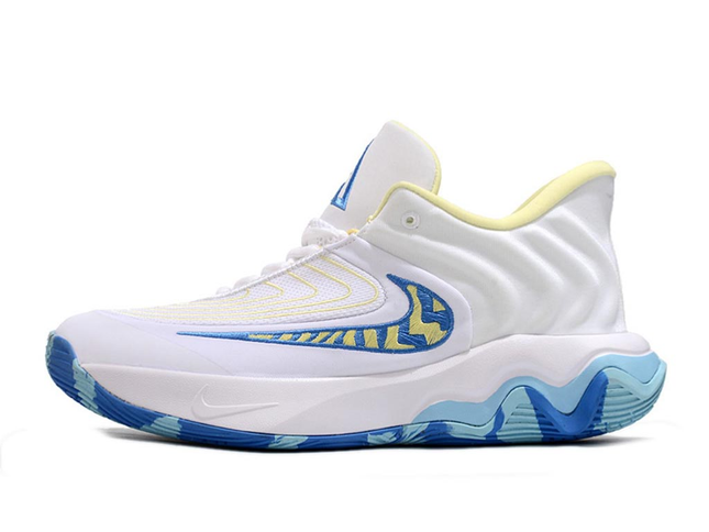 Men's Nike Giannis Immortality 4 White Blue Yellow Shoes