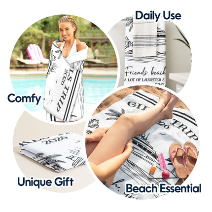 Girls Trip A Lot Of Laughter & Memories - Personalized Beach Towel
