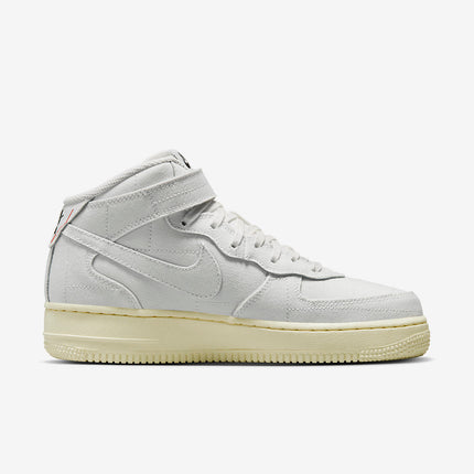 Men's Nike Air Force 1 Mid White Canvas Shoes