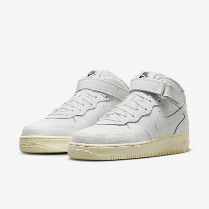 Men's Nike Air Force 1 Mid White Canvas Shoes