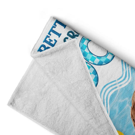 Life Is Better At Grandma And Grandpa's Pool - Personalized Beach Towel