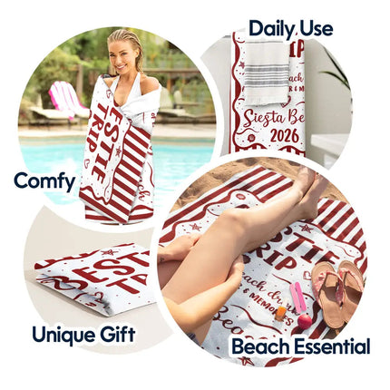 Girls Trip Family Trip On Vacation - Personalized Beach Towel