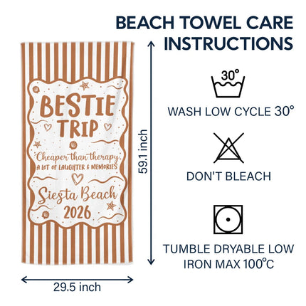 Girls Trip Family Trip On Vacation - Personalized Beach Towel