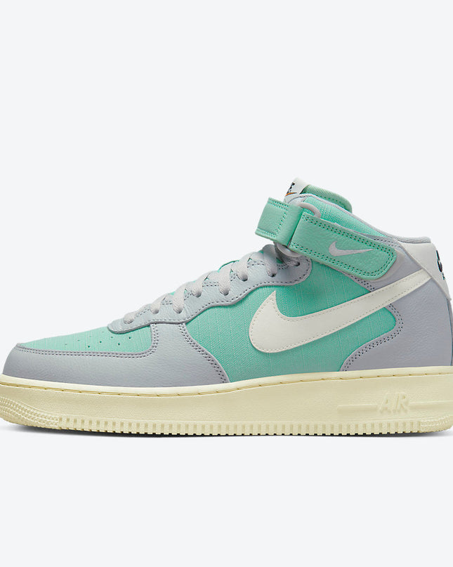 Men's Nike Air Force 1 Mid 'Grey Fog and Enamel Green' Shoes