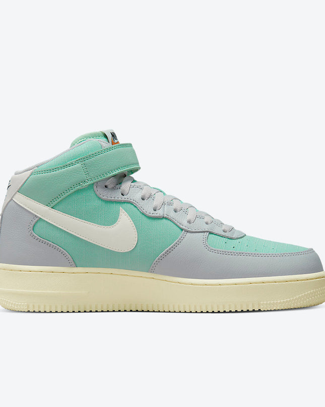 Men's Nike Air Force 1 Mid 'Grey Fog and Enamel Green' Shoes