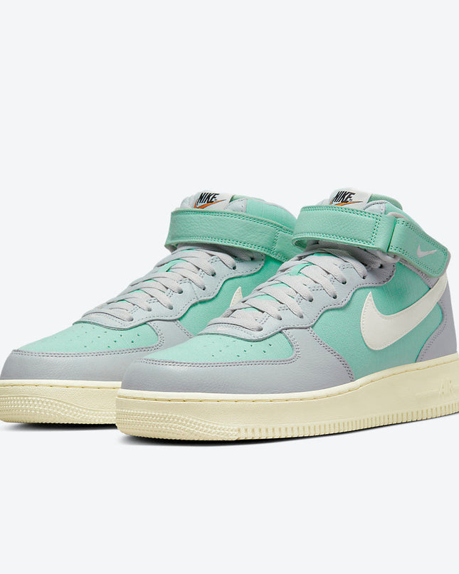 Men's Nike Air Force 1 Mid 'Grey Fog and Enamel Green' Shoes