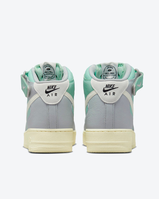 Men's Nike Air Force 1 Mid 'Grey Fog and Enamel Green' Shoes