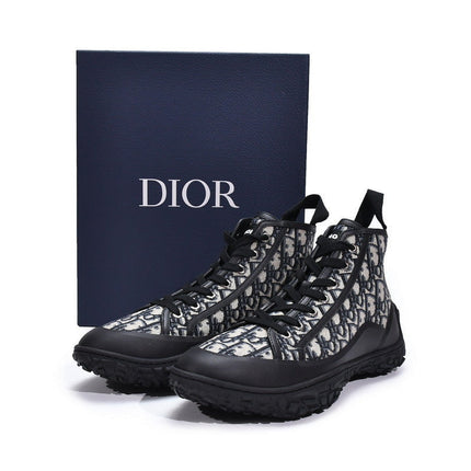 Men's Christian Dior B28 Oblique Black Beige Sneaker Shoes