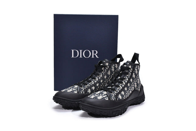 Men's Christian Dior B28 Oblique Black Beige Sneaker Shoes