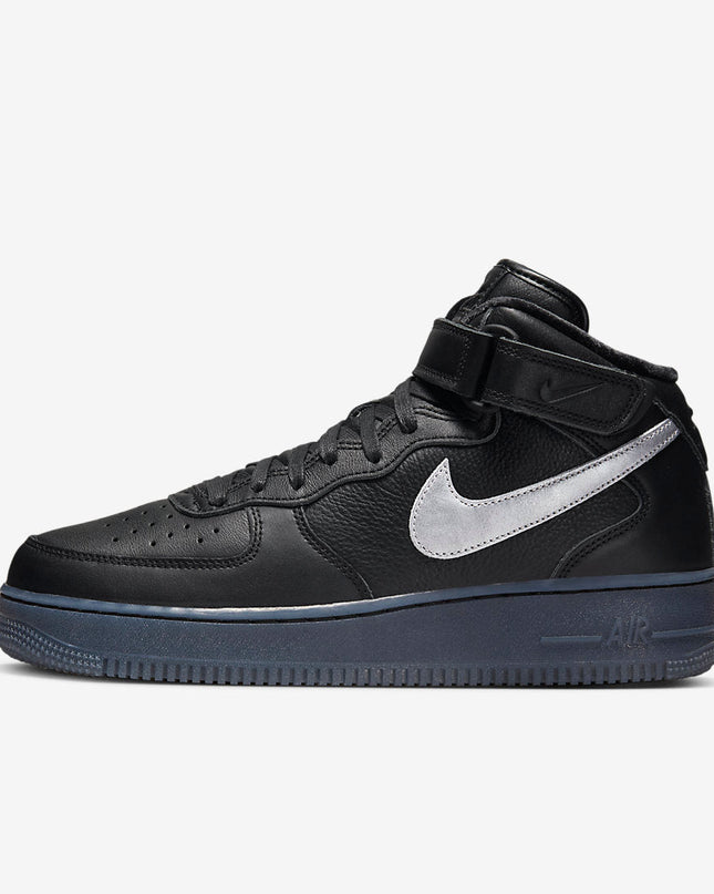 Men's Nike Air Force 1 Mid 'Black & Metallic' Shoes