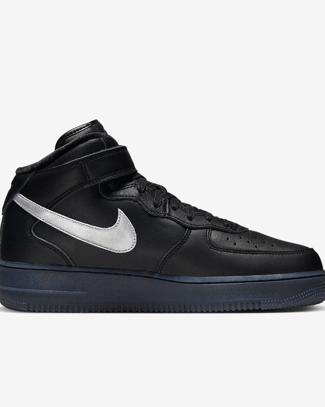 Men's Nike Air Force 1 Mid 'Black & Metallic' Shoes